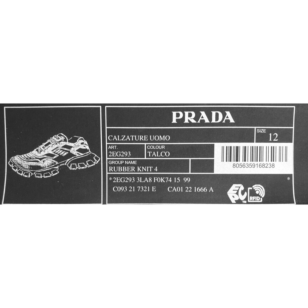 Prada Mens Cloudbust Thunder Chunky Platform Sneakers Shoes Size 12 - Italy Made - Picture 6 of 6